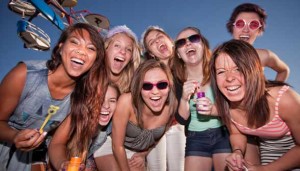 Amusement Park Employees Pose for Fun Picture