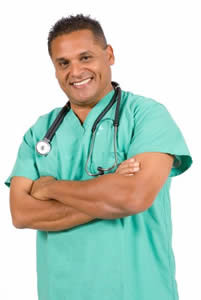 Male Nurse Smiling for Camera Photo